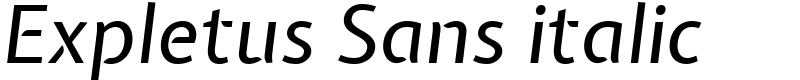 Expletus Sans italic Font