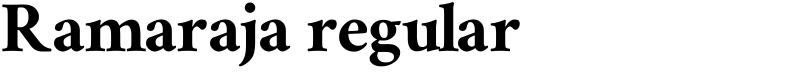 Ramaraja regular Font