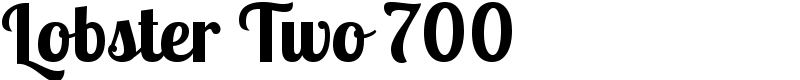 Lobster Two 700 Font