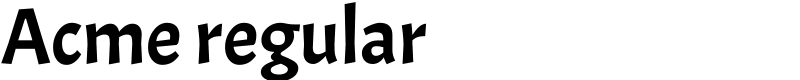 Acme regular Font