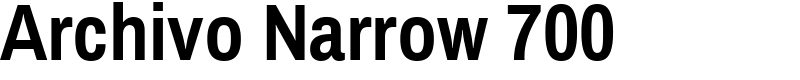 Archivo Narrow 700 Font