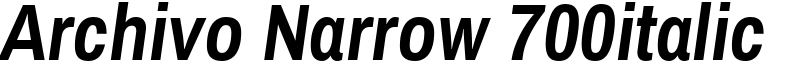 Archivo Narrow 700italic Font