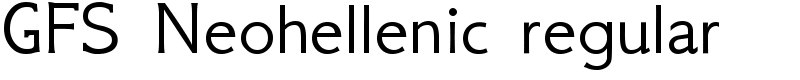 GFS Neohellenic regular Font