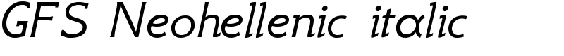 GFS Neohellenic italic Font