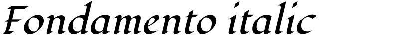 Fondamento italic Font