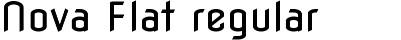 Nova Flat regular Font
