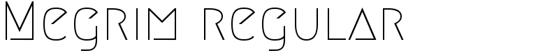 Megrim regular Font