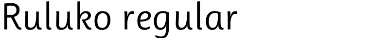 Ruluko regular Font