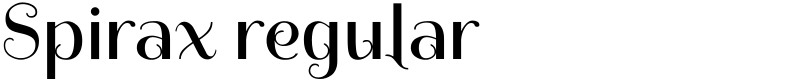 Spirax regular Font