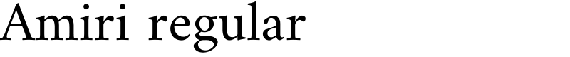Amiri regular Font