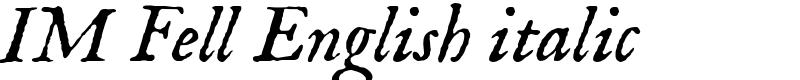 IM Fell English italic Font