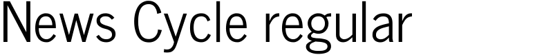 News Cycle regular Font