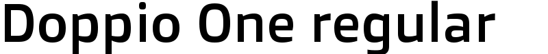 Doppio One regular Font