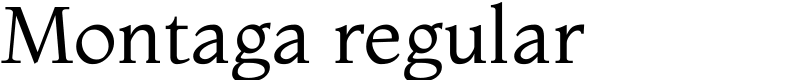 Montaga regular Font