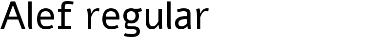 Alef regular Font