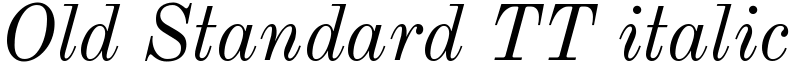 Old Standard TT italic Font