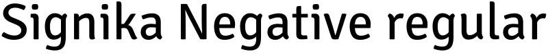 Signika Negative regular Font