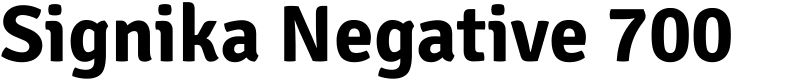 Signika Negative 700 Font