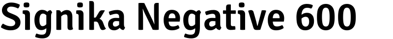 Signika Negative 600 Font