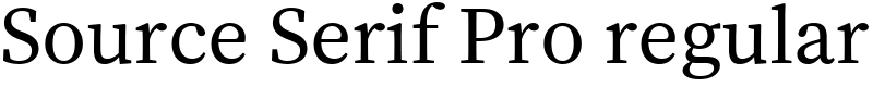 Source Serif Pro regular Font