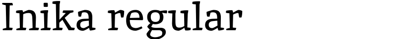 Inika regular Font