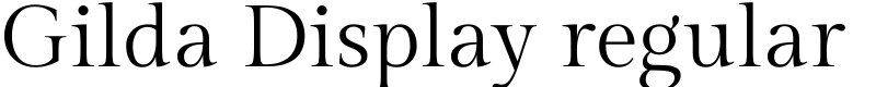 Gilda Display regular Font