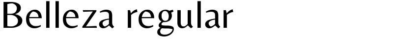 Belleza regular Font