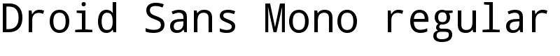 Droid Sans Mono regular Font
