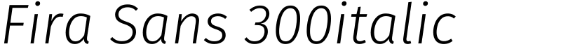 Fira Sans 300italic Font