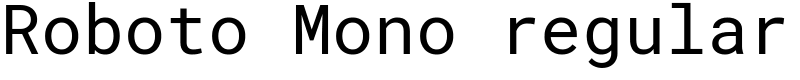 Roboto Mono regular Font