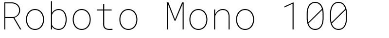 Roboto Mono 100 Font