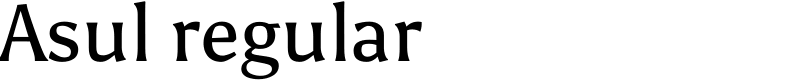 Asul regular Font