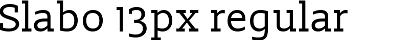 Slabo 13px regular Font