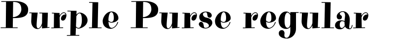 Purple Purse regular Font
