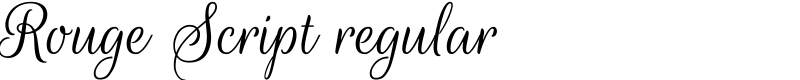 Rouge Script regular Font
