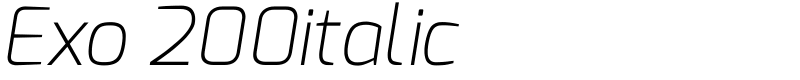 Exo 200italic Font