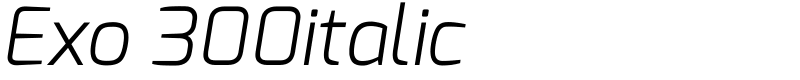 Exo 300italic Font