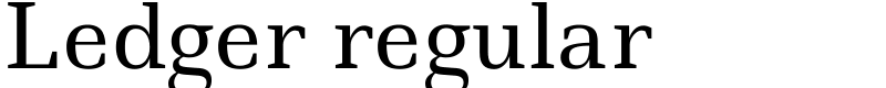 Ledger regular Font