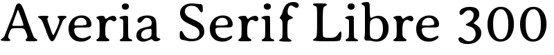 Averia Serif Libre 300 Font