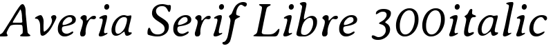 Averia Serif Libre 300italic Font