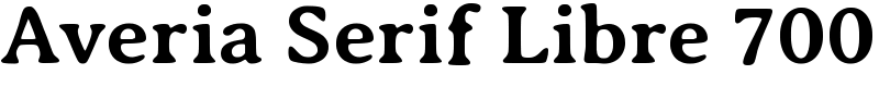 Averia Serif Libre 700 Font