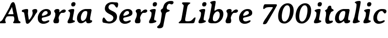 Averia Serif Libre 700italic Font