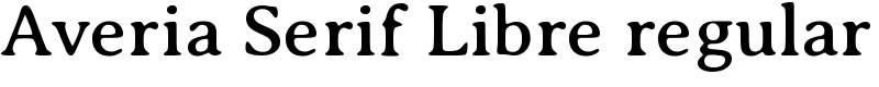 Averia Serif Libre regular Font