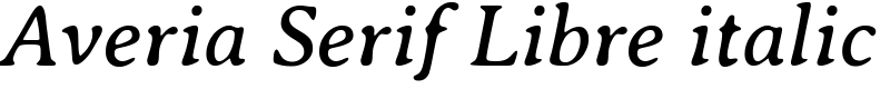 Averia Serif Libre italic Font