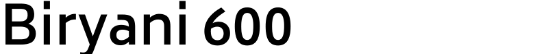 Biryani 600 Font