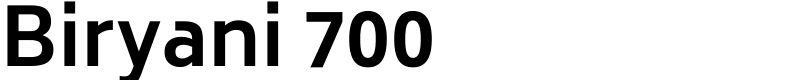 Biryani 700 Font