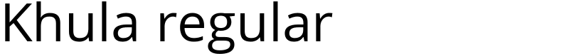 Khula regular Font