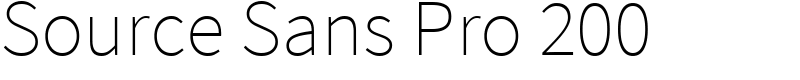 Source Sans Pro 200 Font