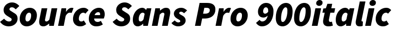 Source Sans Pro 900italic Font