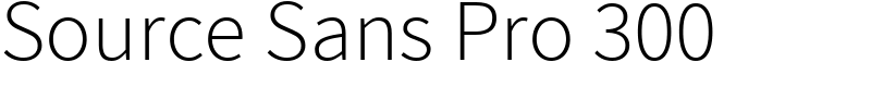 Source Sans Pro 300 Font